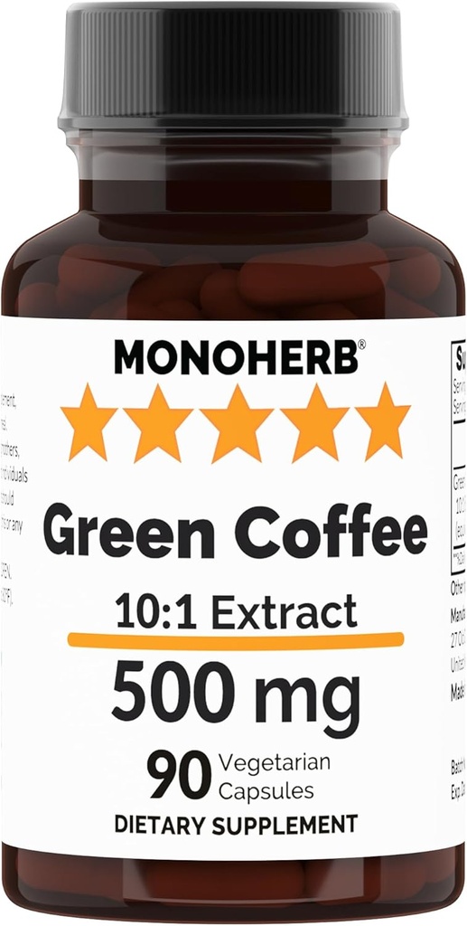 MontaHERB Green Coffee Extract 500 mg - 90 Vegetarian Capsules