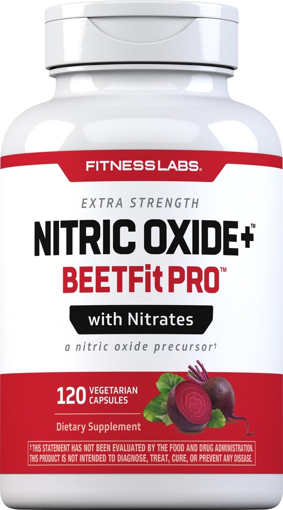 Lab Fitness Nitric Oxide Beet Root Capsules 124; dengan Nitrates 124; 120 Count 124; Nitric Oxide Precursor 124; Beetfit Pro 124; Vegetarian, Non-GMO, Gluten Free Supplemen