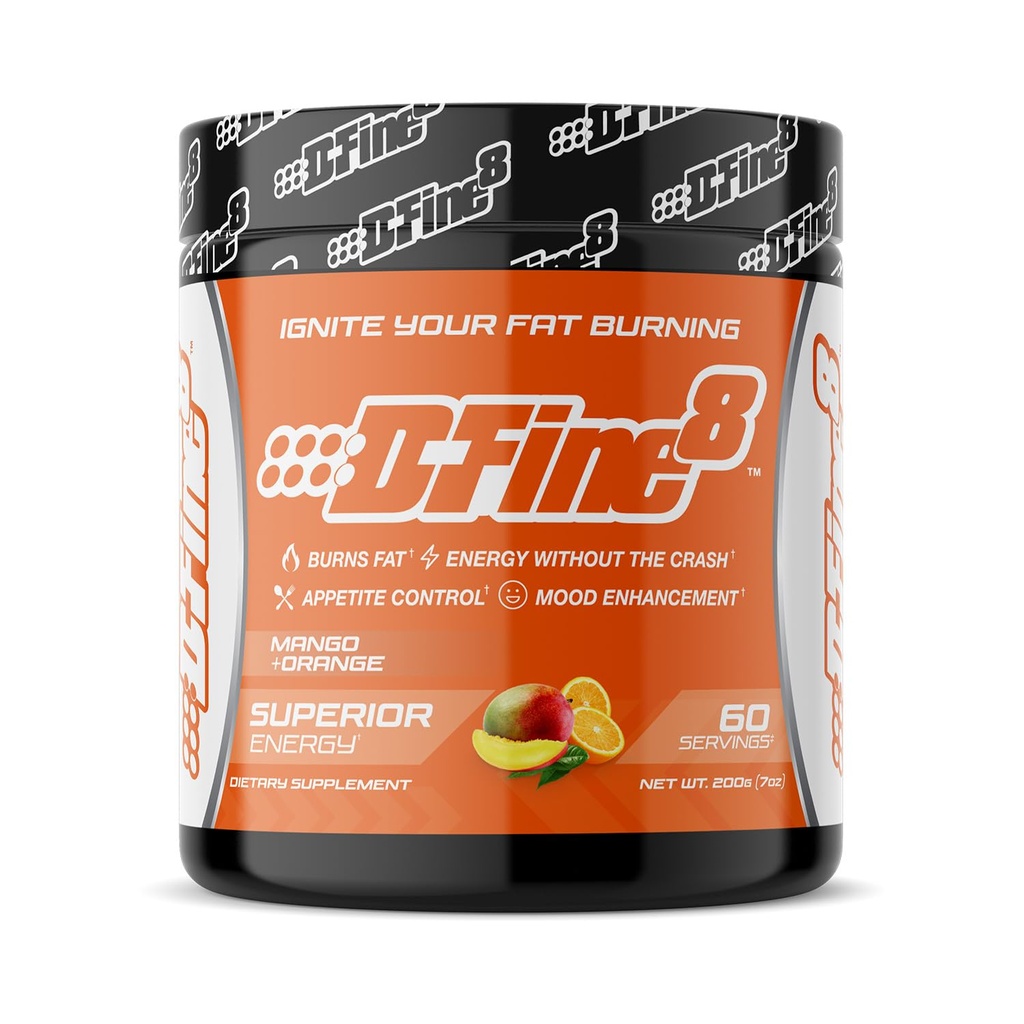 Thermogenic Predout Energy Powder & Shredding Suplement, Boost Energy Mood & Focus, Sugar Free, Contains Senactive, Endurance, 300mg Caffeine, N- AcetylLLL- Tyrosine (Mango Orange Orange)