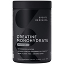 Sports Research Creatine Monohydrate - Gain Lean Muscle, Impprove Performance and Power and Dukung Workout Recovery * - 5 g Micronized Creatine - 17.64 oz
