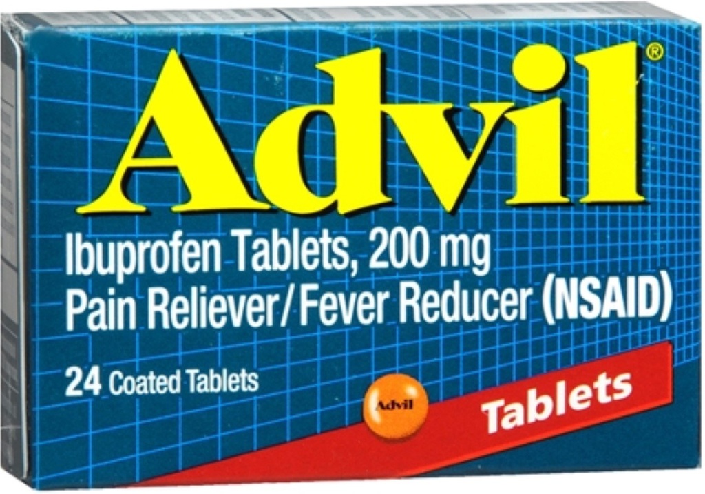 Advil 200 mg Tablets berlapis 24 ea (Paket 5)