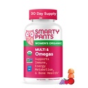SmartyPants Multivitamin Gummies: Biotin, Methylfolat, Omega 3 (ALA), Vitamin D3, C, Vitamin B12, B6, A, K & Zinc, Inosiol, Gluten Free, Vegetarian, 120 Count (Tambahan 30 Hari)