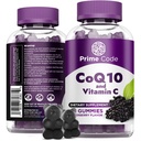 Prime CoQ10 Gummies 200mg with Vitamin C - Coenzim Q10 Antioksidant Suplemen Energi Cellular - Easy- to Take Vegan Gummies for Adults - 60 Count