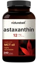 NatureBell Maksimal Kekuatan Astaxanthin 12mg, 240 Softgeels - 4 Bulan Suply - Antioksidant Alam dari Haematococcus Pluvialgae Microgalgae 124; Non-GMO, Gluten Free