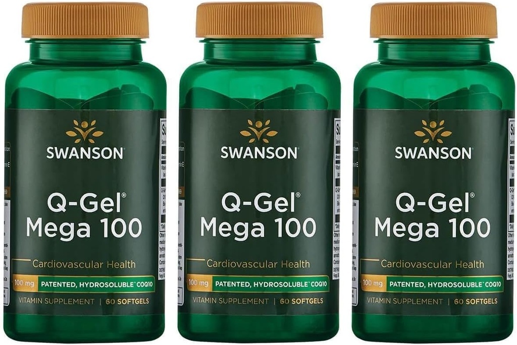 Swanson Q- Gel Mega 100 Miligram 60 Sgels (3 Pack)
