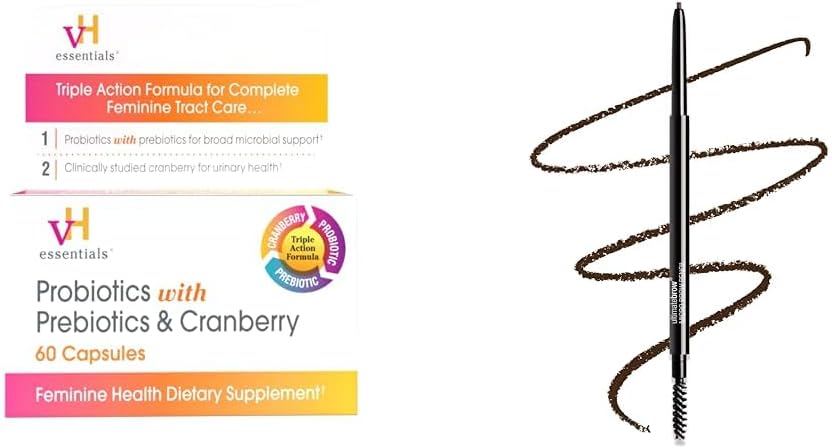 VH Esensial Progories dengan Pregren dan Cranberry Feminine Health Suplement 60 Capsules dan basah n Wild Ultimate Brow Micro Retratable Eyebrow Gelap Brown Ultra Fine 1.5mm Tip