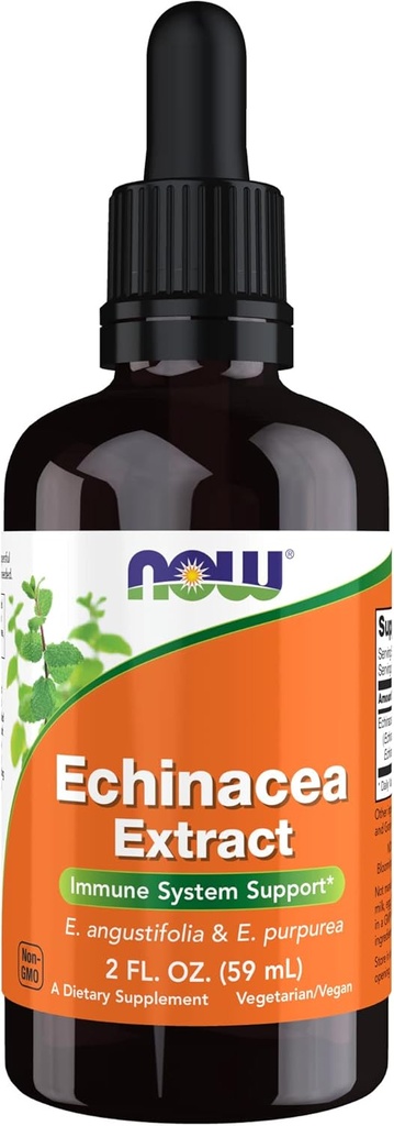 KONNOW Foods Supplemen, Echinacea Extract Liquid with Dropper, Immune System Support *, 2- Ounce