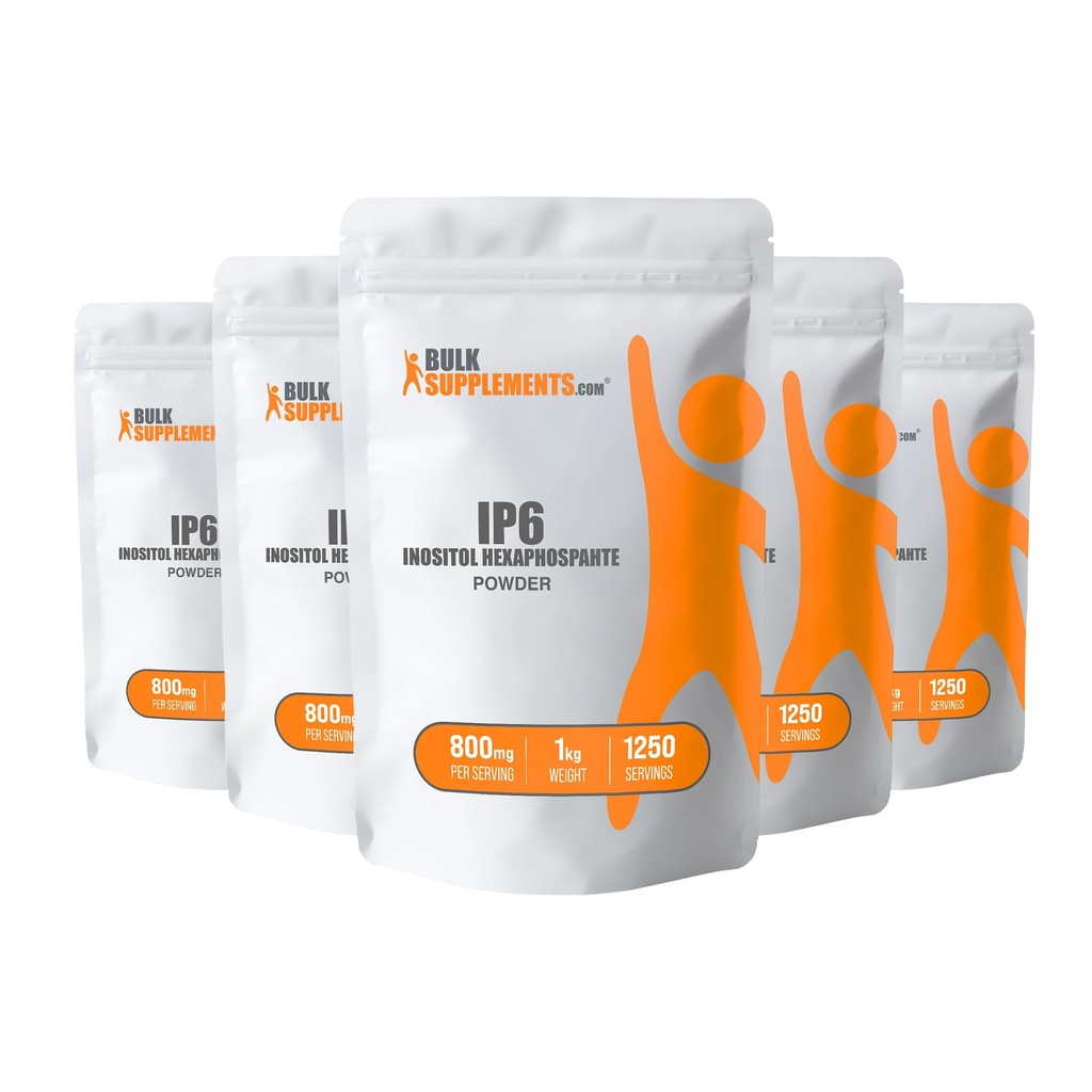 BulkSuplements.com IP6 Powder - Inositol Hexapofhate, IP6 Suplemen - Inositol Dukungan Imune, Gluten Free, 800mg per Serving, 5kg (11 lbs) (Kemas 5)