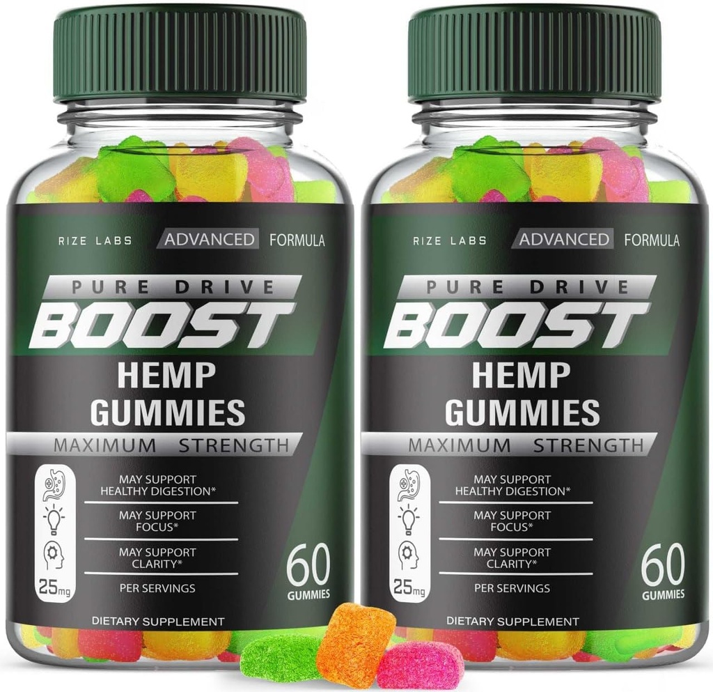 (2 Kemasan) Gummi Boost Drive Murni, Kecepatan Maksimum Murni Formula, Boost Drive Pure untuk Kesehatan Tubuh Kelebihan, Gummy Tambahan Pendek Murni, Pure Drive Gomitas Review (120 Capsules)