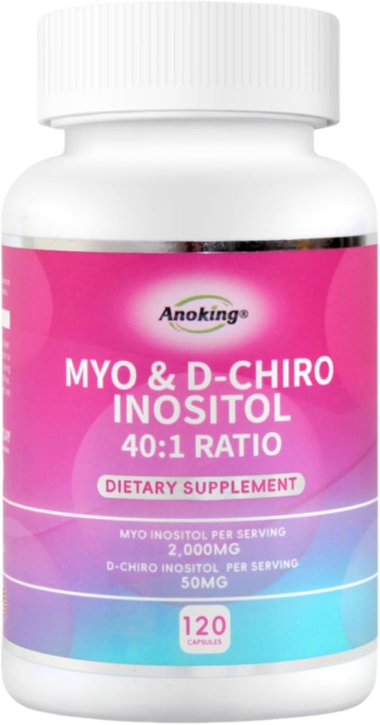 Myo- Inositol & D- Chiro Inositol Suplemen untuk keseimbangan Hormone untuk Perempuan 124; Ideal 40: 1 Rasio Ovarian Kesehatan Dukungan: 124; Cocok untuk Presepsi