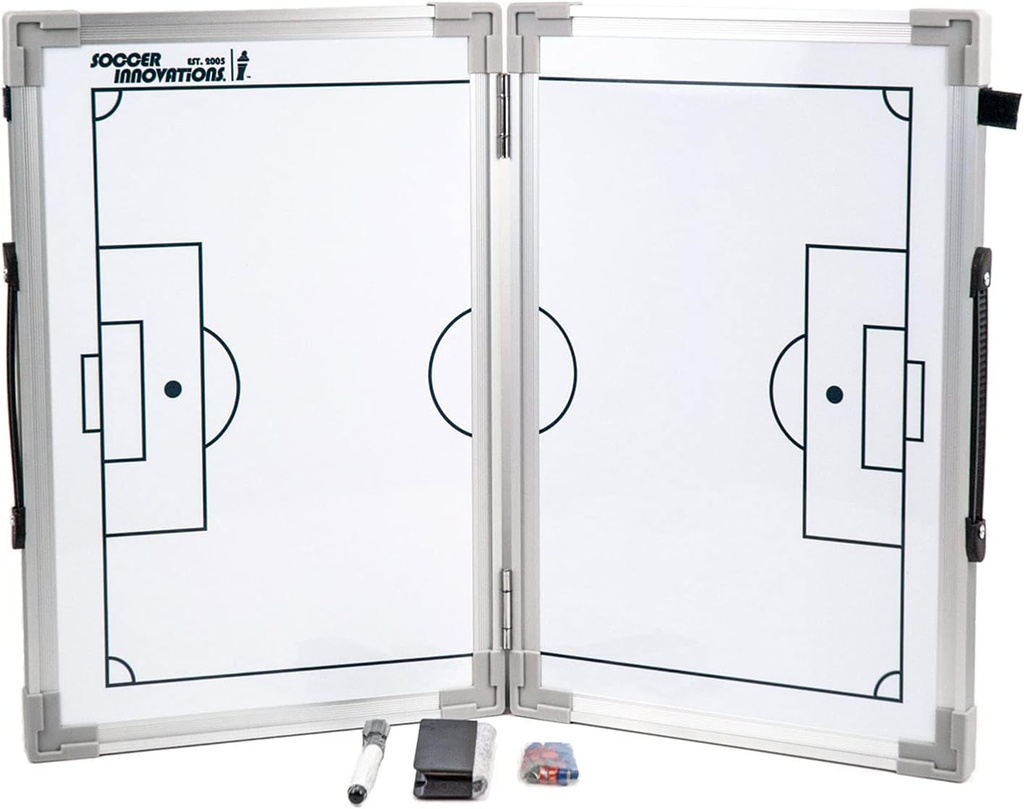 Soccer Innovations Hinged Magnetic Tactic Coaching Board, Sangat Portable Dry Erase Board untuk Soccer Coaches dari All Levels untuk Melakukan Analisis Taktis.