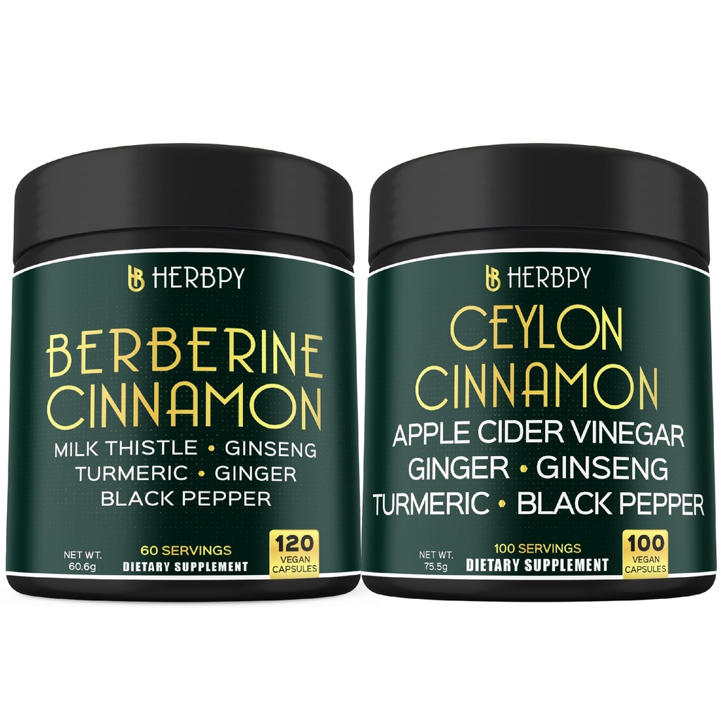 Bundle 7in1 Berberine HCI 97% Suplemen & 6in1 Premium Ceylon Suplemen