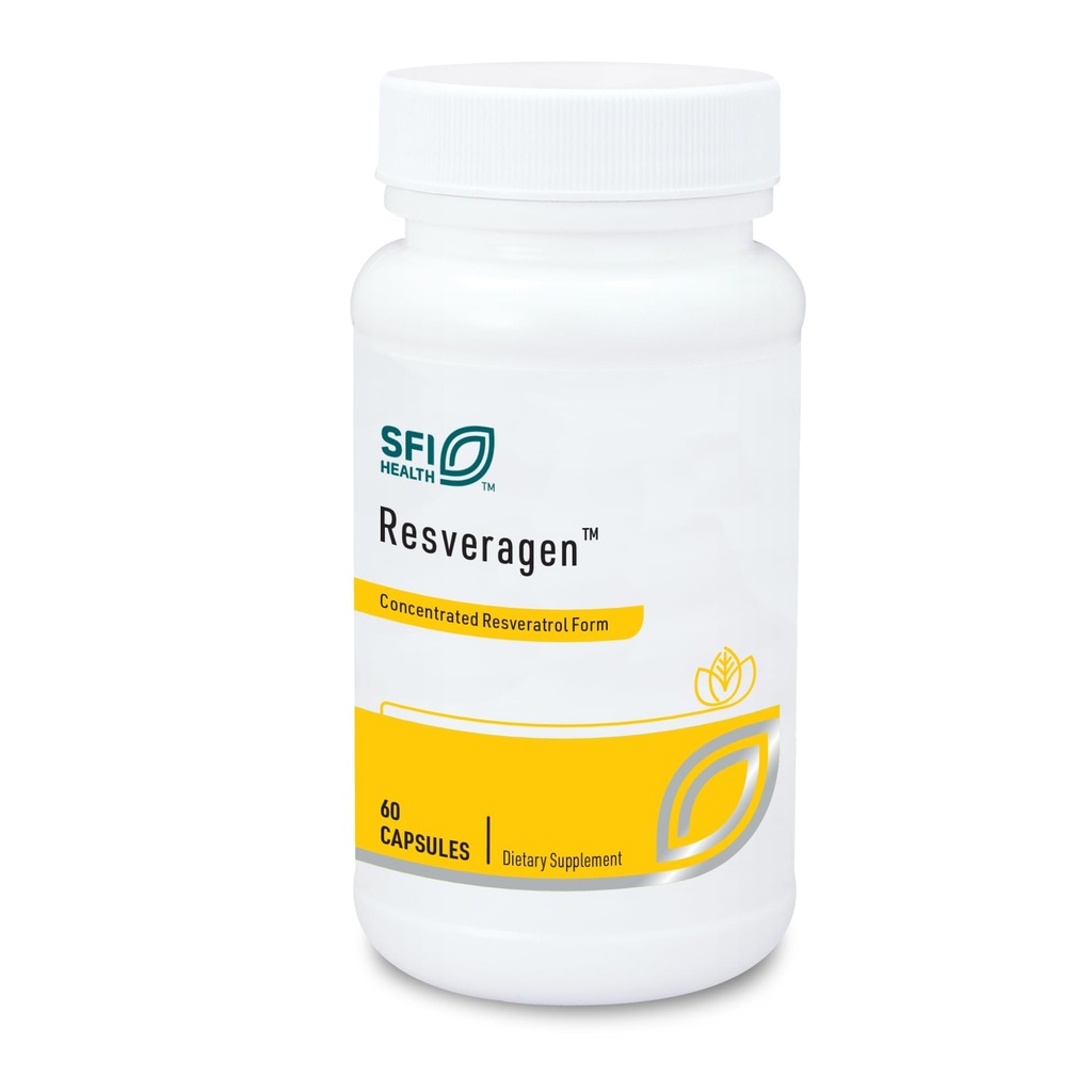 Klaire Labs SFI Health Resveragen - 250 Milligrams Trans Resveratrol from 500 Milligrams Japanese Knotweed (60 Capsules)