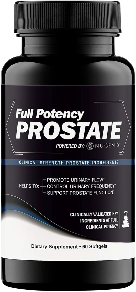 Nucenux Full Potency Prostate Supplemen Dukungan Kesehatan Pria, Clinical-Power, Saw Palmetto, Meningkatkan Flow Urinary dan Frekuensi, dan Dukung Fungsi Prostat, 60 Kapsul