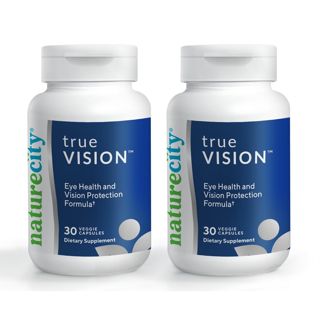 Perbaikan Kesehatan Mata Vision NatureCity - Tanaman - Berbasis Lutein dan Hobxanthin dengan Potalency Tinggi Saffron 20mg - Blue Light Protection, Dukung Central and Night Vision (60 Veggie Capsules)