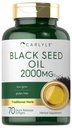 Carlyle Black Seed Oil Softgel Capsules 124; 2000mg 124; 70 Pil-Pil: Perempuan & Pria & Pria 124--Non- GMO, Gluten Free Herbal Suplemen