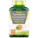 Tnvitamin Curcumin Capsules dengan Black Pepper 124; 1500 MG - 270 Capsules 14; Ukuran Bulk - 3 Bulan Supply!