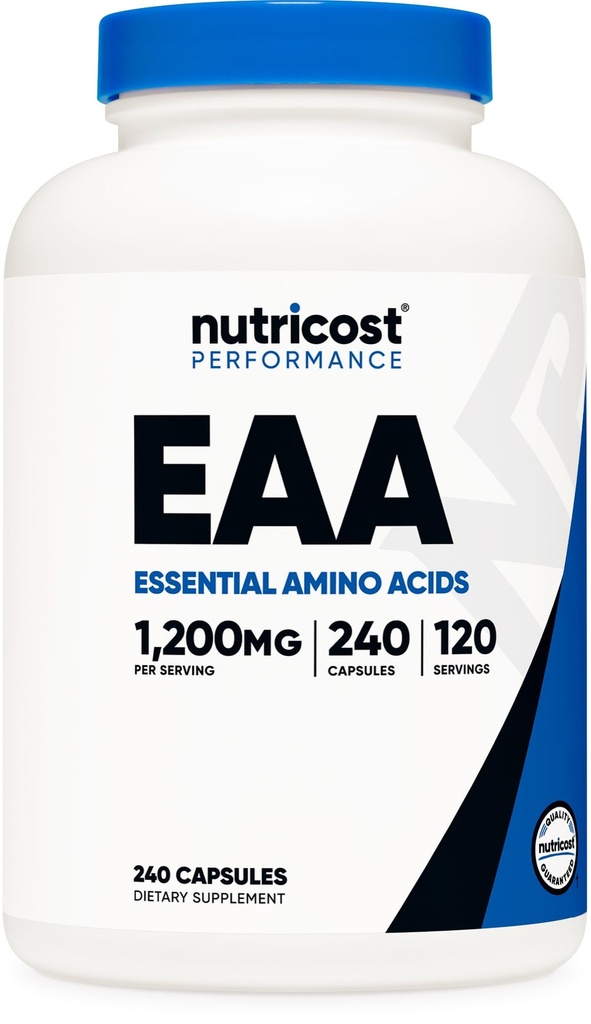 Nutricost EA Capsules 1200 mg, 240 Capsules - Escule Amino Acids, 120 Servings - Non-GMO, Gluten Free & Vegan