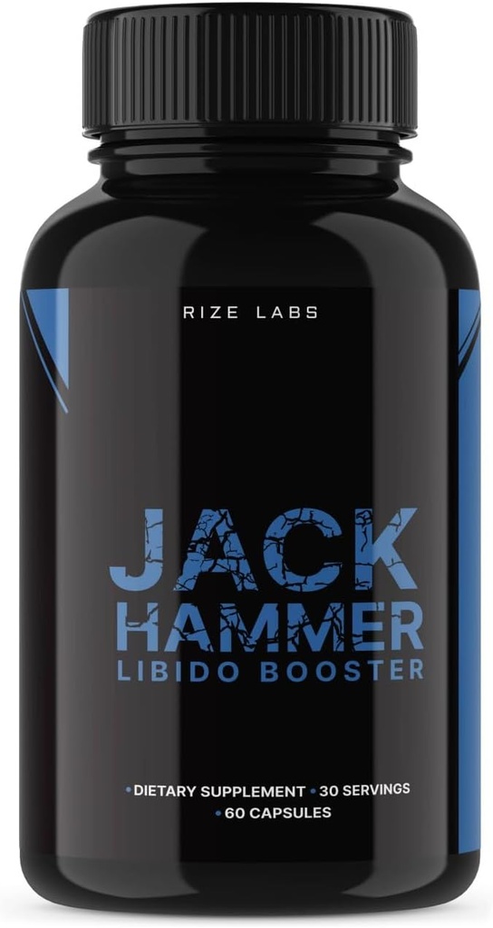 Jack Hammer Libido Booster for Men, Jack Hammer Libido Booster Suplement, Jack Hammer Libido Booster Powerful All Natural Formula to Improve Performance, Jackhammer Reviews (60 Capsules)