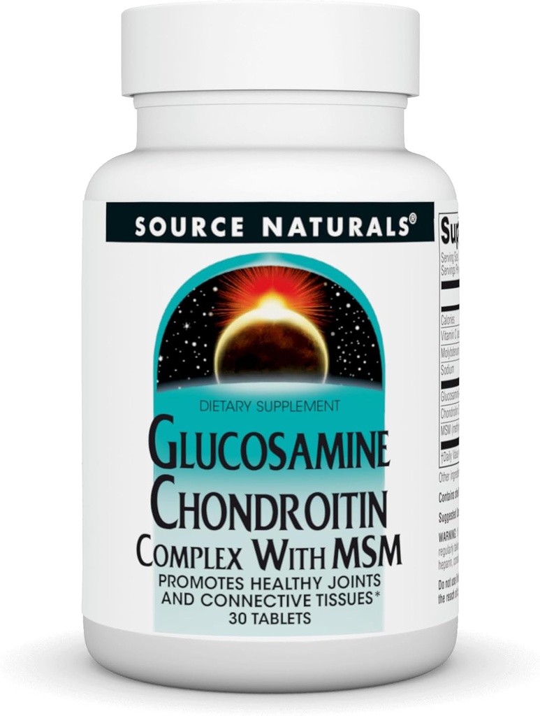 Sumber Glucosamin Chondroitin Kompleks dengan MSM, Promotes Joints Sehat dan Connective Tobs * - 30 Tablet