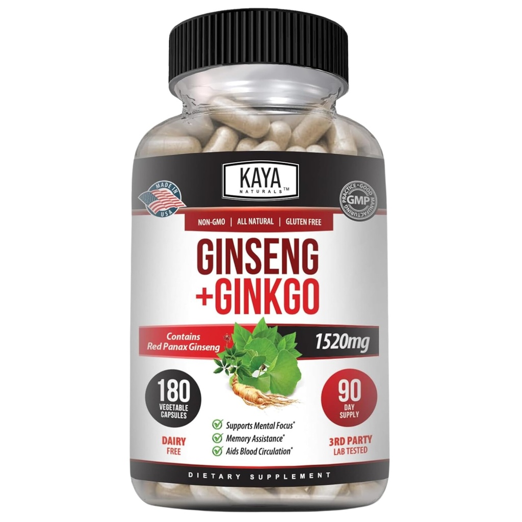 Suplemen Otak Nootropic - Dukungan Kognitif dan Konsentrasi - Brain Booster, Fokus, dan Pendukung Ingatan - 180 Kapsul