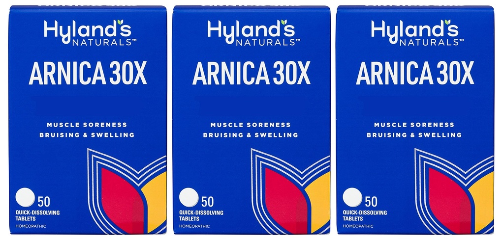 Hyland 's Arnica 30x 50 tablet (3 Pack = 150 Tablet), Bruising, Swelling, Muscle Pain Relief