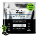 Orlo DHA - Vegan DHA Suplemen (EPA & DHA) - Omega 3 Fish Oil & Krill Alternatif - Plant - berbasis Omega- 3 Alga - Otak & Heart Dukungan (60 Mini Burpless Softgels)