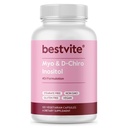 BASTVITE Myo & D-Chiro Inositol (120 Vegetarian Capsules) - 40: 1 Rasio - No Stearat - Vegan - Non GMO - Gluten Bebas