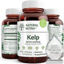 Natural Nutra Kelp Iodin Thyroid Supplement, Strengthens Immune System, and Regulates Metabolisme, Vegan Sea Kelp, Non GMO, Atlantic Sourced Seawed Extract, 225 mcg, 250 tablet