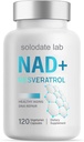 Solodate lab NAD + Supplemen 100m, True NAD + & Resveratrol, 120 Caps