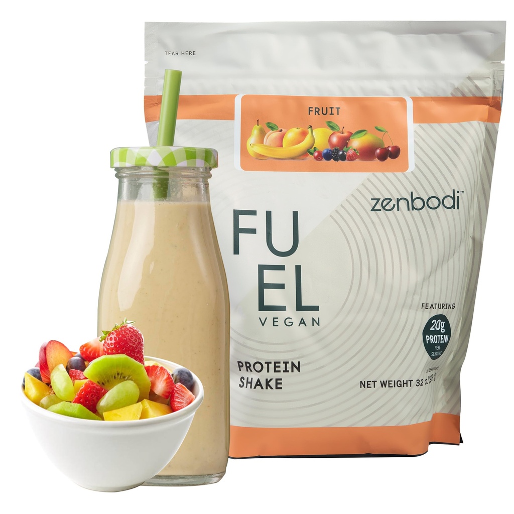 Bahan bakar Vegan Powder Fruvor - 21g Protein Masing-masing Serving, Delicious Plant - Dibased Blend for Muscle Growth, Dibuat dari Pea, dengan Vegan D3, No Artificial Flavors, Gluten- Free