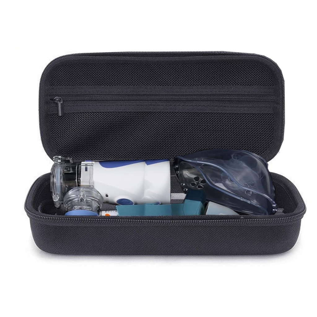 Carrying Case Travel Organze Bag for Asthma Inhaler, Inhaler Spacer for Kids and Adults, Masks, Inhaler Holder Asma, Portable Handheld Inhaler Nebulizer Machine, Pocket Fits Fits Allergy Meds