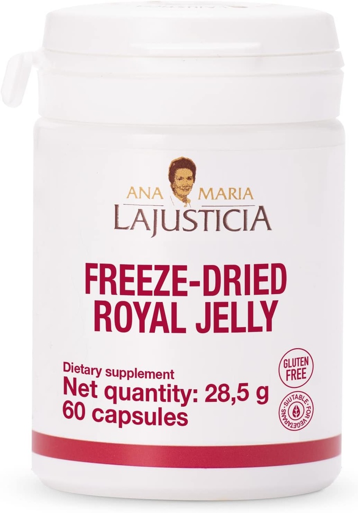 Ana Maria Lajuritia - Freeze-Dry Royal Jelly - 60 Day Treatment Pack - Rich in Vitamin B, Iron, Phosphorus dan Calcium - Dairy and Gluten Free.