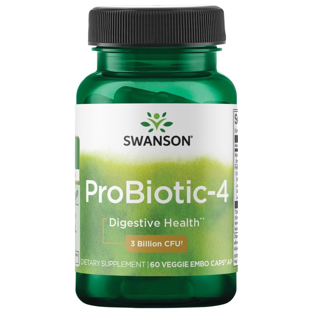 Swanson Probiotic-4 3 Milyar Cfu 60 Veg Capsules