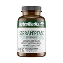 NutraMedix Serrapeptase Suplement with Proteolytic Digetical Enzymes for Women & Men - Inulin Prebiotic Fiber for Gut Health & Joint Support - Dairy, Soy & Gluten- Free (120 Capsules)