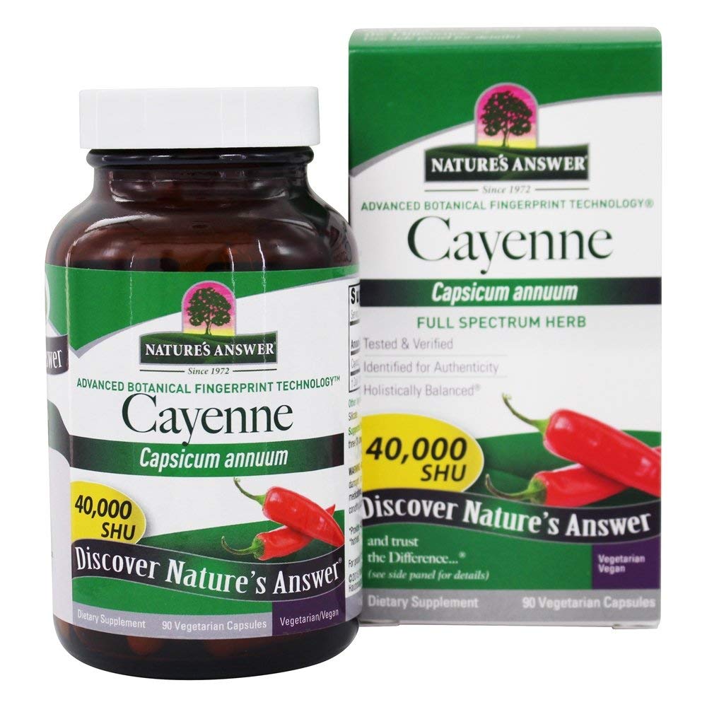 Nature 's Respon Cayenne Pepper Powder Capsule Suplement, 90- Count 124; Natural Metabolisme Booster 124; Promoles Cardiovascular Health 124; Membantu dengan Divalry & Circulation (Paket 1)