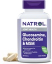 Natrol Glucosamine, Chondroitin dan MSM, Dietary Supplement, Gabungan Suplemen Kesehatan, 150 Tablet, Sampai dengan 50 Hari Supply