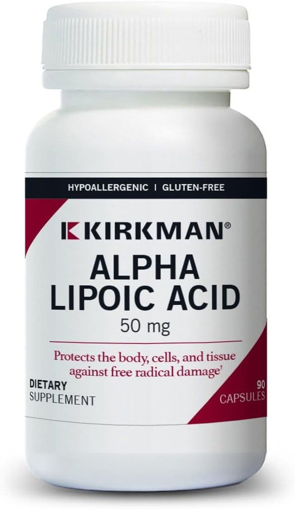 Kirkman - Alpha Lipoic Acid 50 mg - 90 Capsules - Mampu Antioksidant - Protects Against Harmful Radikal