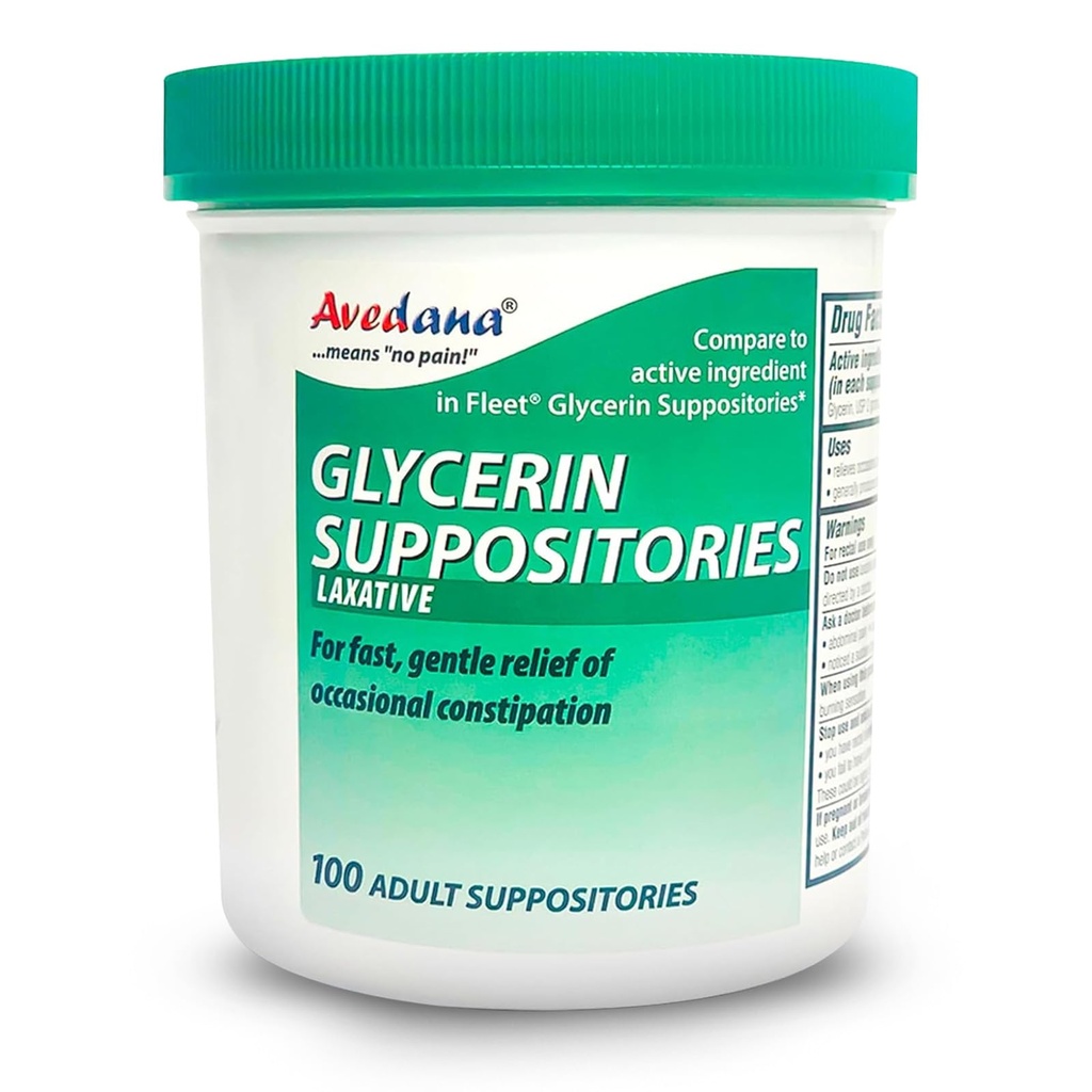 UPP 2g Glycerin Suppotory Laxatives - 100 Sosok Laxative Suplotment Ukuran Dewasa untuk Pria dan Wanita - Suplai Pergerakan Cepat dan Lembut untuk Konstitasi - Suplai Bentuk Dewasa Berkembang
