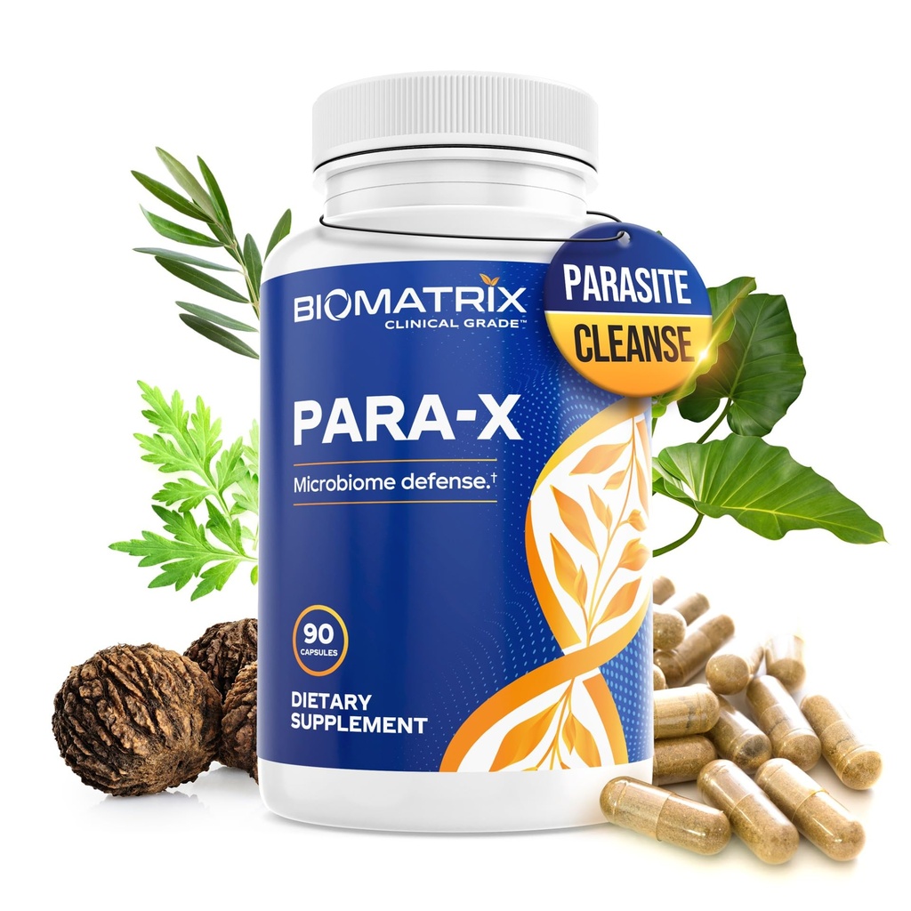 BioMatrix Part - X Digetical Cleanse Suplemen, Herbal Formula - Wormwood, Berberine, Black Walnut, Artemisinin, Olive Leaf, untuk Manusia 124; 90 Veggie Caps