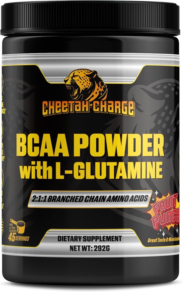 BCAA Powder dengan L-Glutamine 12.2: 1 Branched Chain Amino Acids 124; Pos Recorvery Powder - 45 (Fruit Punch)