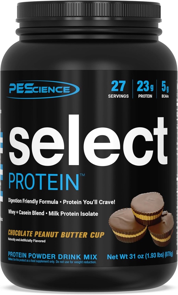Pescience Select Protein Powder, Whey dan Casein Blend, Clean Protein Powder for Women and Men, Low Calorie, Low Carb, Keto Friendly, Gluten Free - Chocolate Peanut Butter Cup - 27 Servings