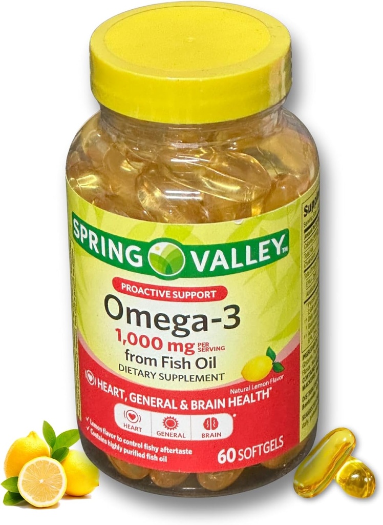 Omega 3 100mg-Ikan Oil 60 softgels (Paket 1)