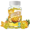 Creatine Monohydrate Gummies Complex for Men & Women -Advanced Formula W / L-Taurine + Vitamin B12, Sugar Free Chewable Suplemen, 90 Pineapple Gummies