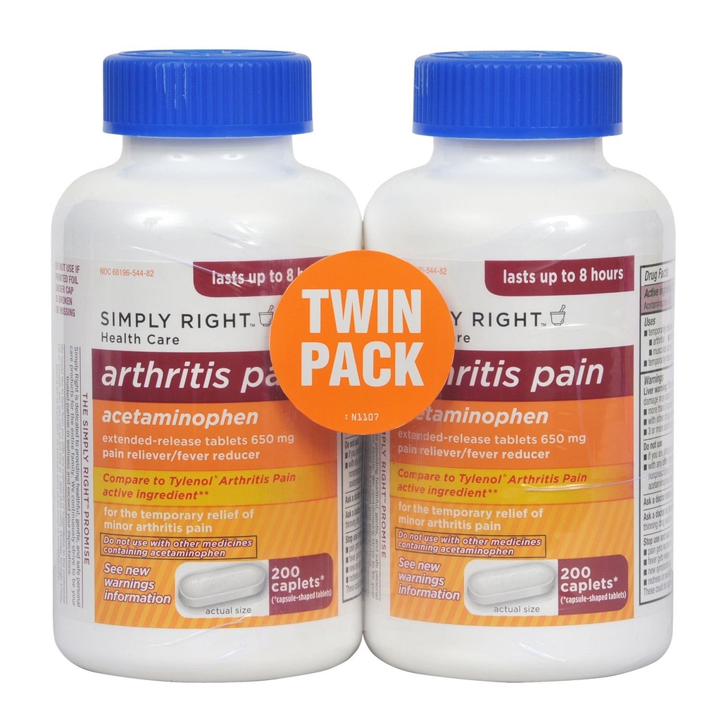 Arthritis Pain Reliever, Extended Rilis, Acetaminophen 650 mg, 400 Caplets