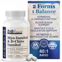 ZnS Myo- Inositol & D-Chiro Inositol Supplemen Aid 12.4; keseimbangan Hormonal & Menstrual Cycle Dukungan 124; 40: 1 Ideal Rasio 124; Ovarian Kesehatan & Fertilitas Aid 124; 2050mg 12430- Hari Vegan Capsules