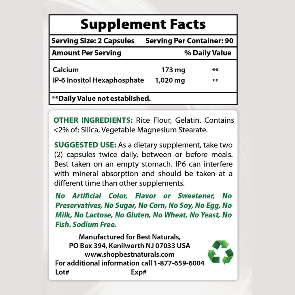 IP-6 510 mg & Magnesium Oxide 500 mg