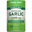 Nature 's Truth Odorless Bawang putih 2400 mg 124; 120 Softgeels 124; Ekstrak Pil 124; Non-GMO, Gluten Free Supplemen