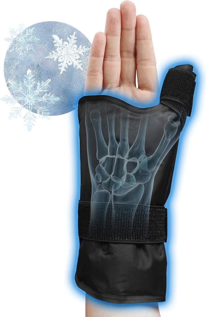 Wrist Ice Pack Lick, Gel Compression Duction, Flexible Hot & Cold Brace for Hand Injuries Recable, Rheumatoid, Tendinitis, Swelling, Carpal Tunnel, Arthritis, Cold Pack for Pack for Pain & Muscle Therapy