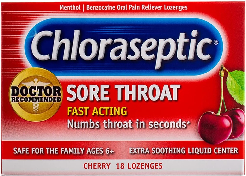 Arm & Hammer Cukup Saline Nasal Spray 4.5oz & Chlorasepsi Cherry Sore Throat Lozenges 18 Count Bundle